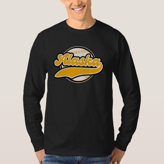 T-shirt Style Yellow Alaska College University Style Natio (Devant)