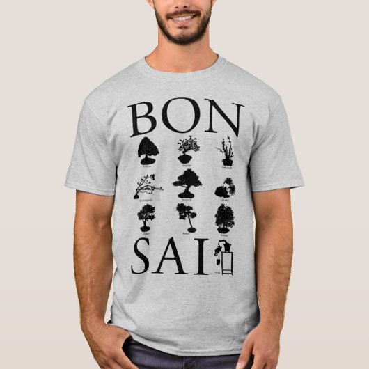 T-shirt Styles de base de l'arbre Bonsai (Devant)