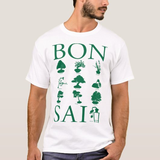 T-shirt Styles de base de l'arbre Bonsai (Devant)