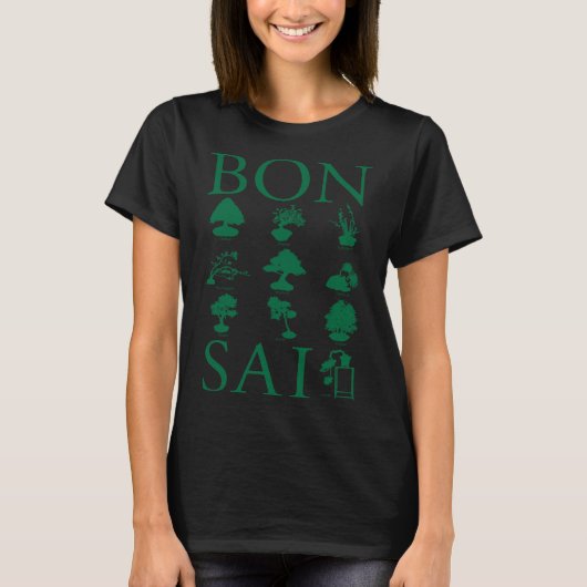 T-shirt Styles de base de l'arbre Bonsai (Devant)