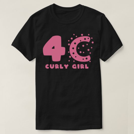 T-shirt Styles de cheveux de fille bouclés 4C (Design devant)