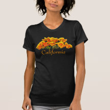 Stylisé California Poppy Art, texte "Californie"