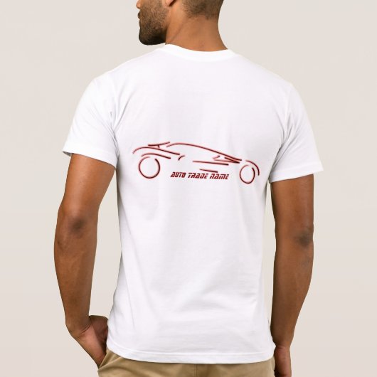T-shirt Stylisé Sportscar - brillant rouge neon design aut (Dos)