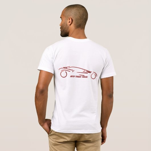 T-shirt Stylisé Sportscar - brillant rouge neon design aut (Dos entier)