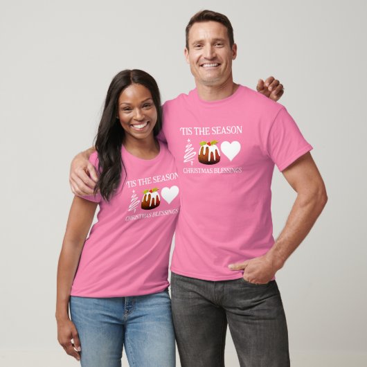 T-shirt Stylish C'EST LA SAISON Rose NOËL (Unisexe)