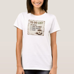 T-shirt Stylish Gold CAFÉ D'ABORD SAUVER LE MONDE