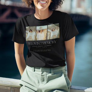 T-shirt Stylish In Loving Memory Letting 3 Photo Collage