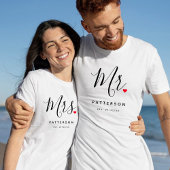 T-shirt Stylish Mme Custom Nom et Mariage de date