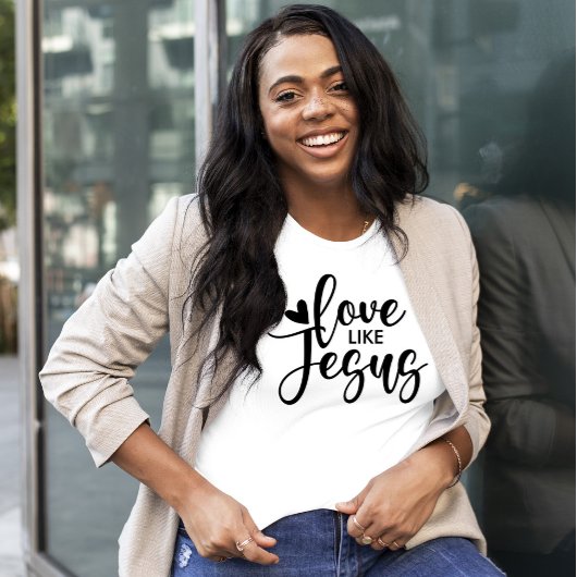 T-shirt Stylish Modern Typografy Love Like Jésus