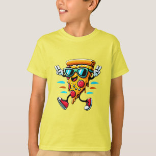 T-shirt Stylish savoureux pizza slice caractère ajoute de