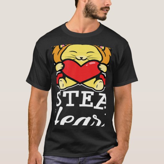T-shirt Stylish Statement Lion Heart Valentine's Day Love (Devant)