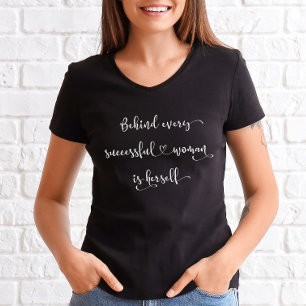T-shirt Stylish Woman Citation Calligraphie Script