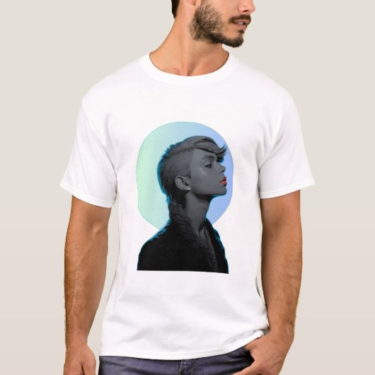 T-shirt Stylish Woman in Monochromatic Portrait (Devant)