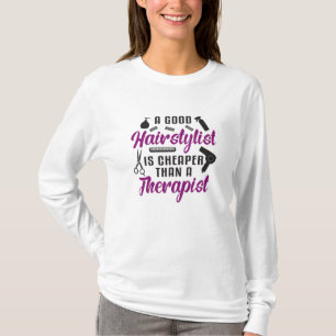 T-shirt Styliste Cheveux Barber Ciseaux Thérapie Idée cade