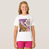 T-shirt Stylized Axe and Flower Design (Devant entier)