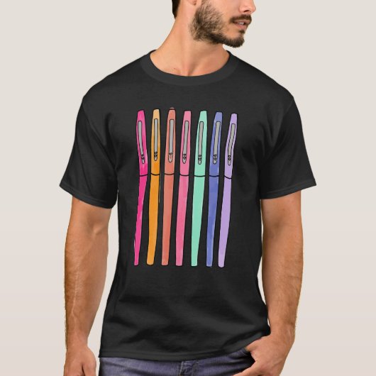T-shirt Stylo à air Conception de l'enseignant (Devant)