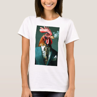 T-shirt Stylo coq Fumer une Figurine de cigare de mauvaise