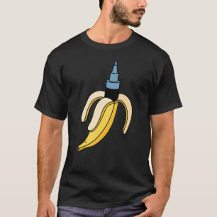 T-shirt Stylo d'artiste caché dans une banane