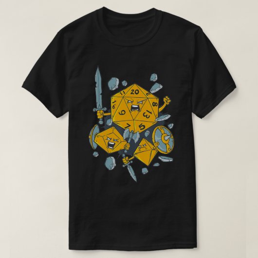T-shirt Stylo RPG et dés RPG papier (Design devant)