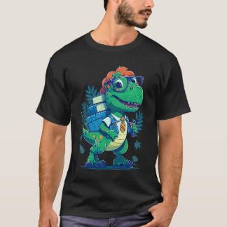 T-shirt Stylos dinosaure enseignant 100 jours d'école Ense