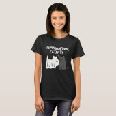 T-shirt Su-purr-naturelle Cativité Funny Cat Pun Dark BG (Devant entier)
