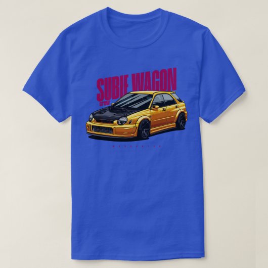 T-shirt Subie Wagon jaune (Design devant)