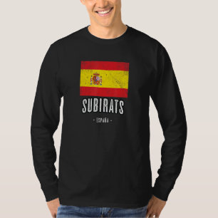T-shirt Subirats Espagne Es Drapeau Ville - Bandera Ropa -