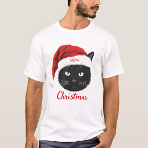 T-shirt Sublimation de chat de Noël amusante