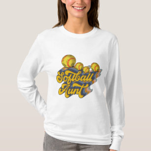 T-shirt Sublimation de la tante de softball rétro