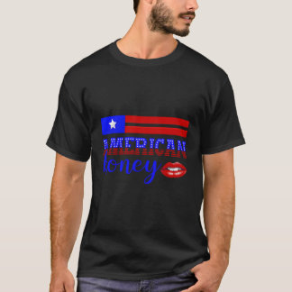 T-shirt Sublimation patriotique 4 juillet miel américain