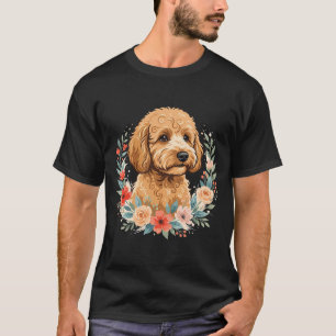 T-shirt Sublimation ronde de chien floral