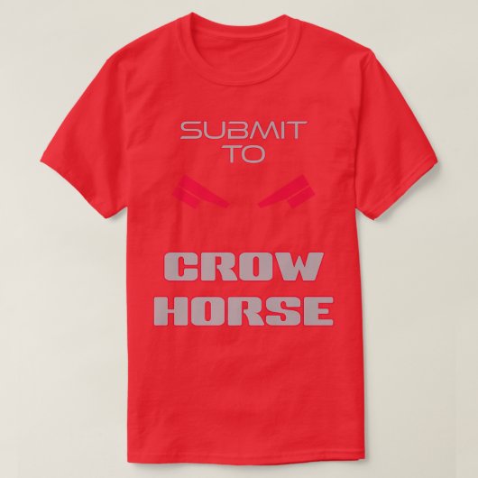 T-shirt Submit to Crow Horse 2 Crows Samurai Dark (Design devant)