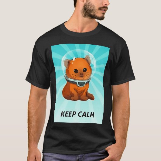 T-shirt Subnautica Conserver le calme Kitty Couleur fixe (Devant)