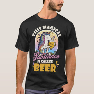 T-shirt Substance Magique appelée Bière Design Unicorn Pul