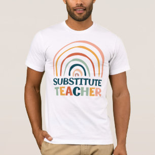 T-shirt Substituer professeur arc-en-ciel rétro coloré boh