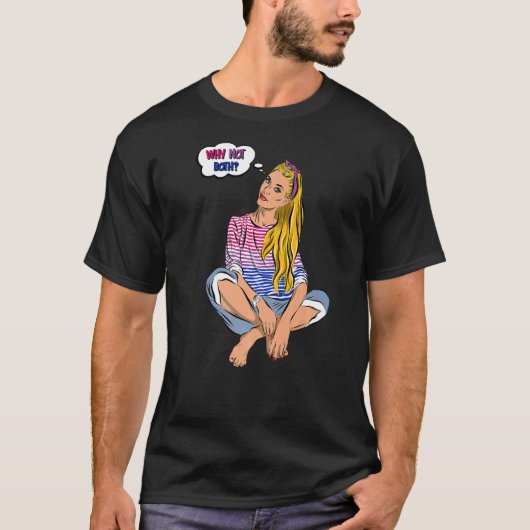 T-shirt Subtil Bi Pride Pourquoi Pas Les Deux Discrets Bis (Devant)