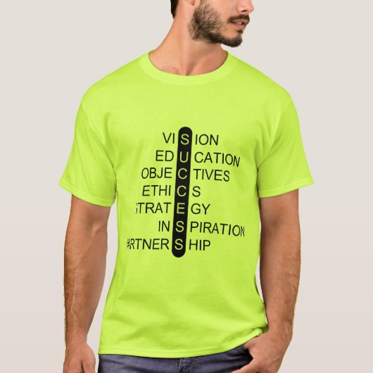 T-shirt Succès - Vision -  Éducation - Objectifs (Devant)