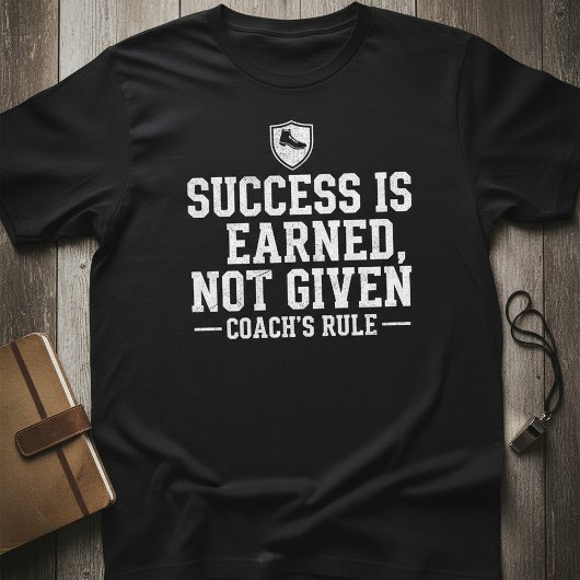 T-shirt Success Is Earned Not Given —Coach’s Rule Motivate