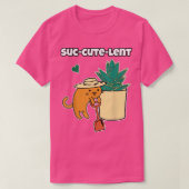 T-shirt Succulent et mignon Cartoon Chat Jardin Plante Pos (Design devant)