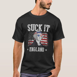 T-shirt Suck It England 4 juillet George Washington Hommes