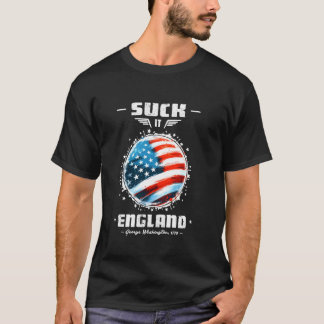 T-shirt Suck It England Chemise Drôle 4 juillet George Éta