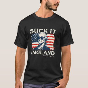 T-shirt Suck It England - Drapeau Américain USA 4 Juillet