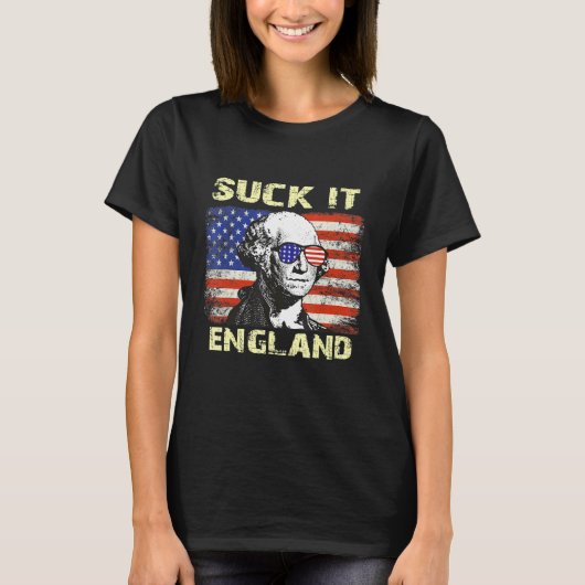T-shirt Suck It England George Washington (Devant)