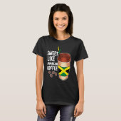T-shirt Sucré Comme Café Jamaïcain Brasser Café Bio Bea (Devant entier)