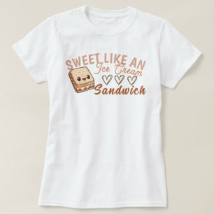 T-shirt Sucré comme un sandwich à la crème glacée