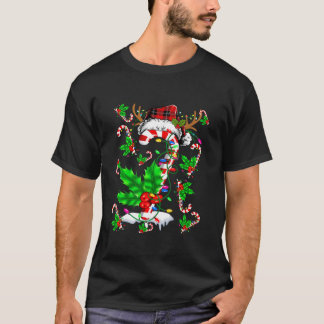 T-shirt Sucre de canne amusant Noël Paid Père Noël Reindee