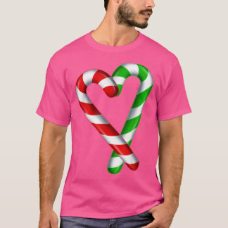 T-shirt Sucre de canne Coeur Joyeux et Bright Red Green Ca