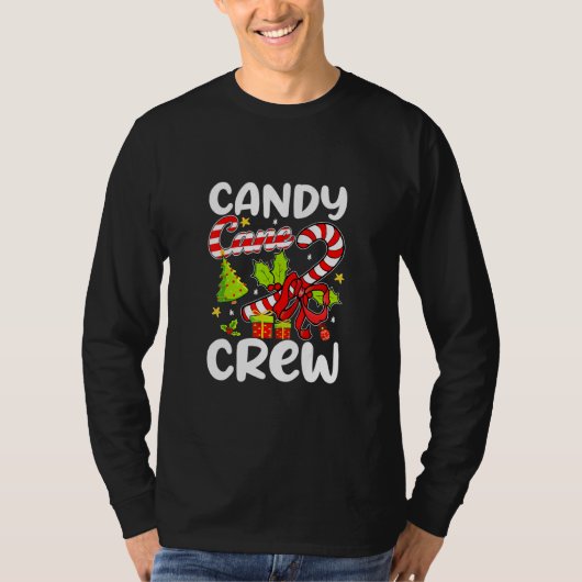 T-shirt Sucre de canne Crew Christmas Candy Enfants Garçon (Devant)