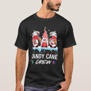 T-shirt Sucre de canne Crew Funny Christmas Candy Lover X