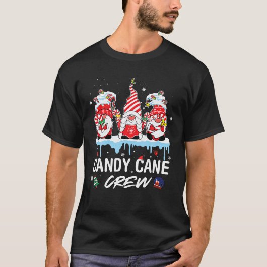 T-shirt Sucre de canne Crew Funny Christmas Candy Lover X (Devant)